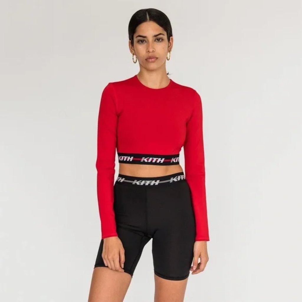 Kith Red And Black Crop Top
